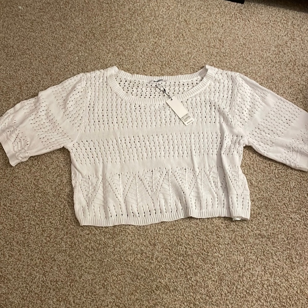 BB Dakota White crop sweater